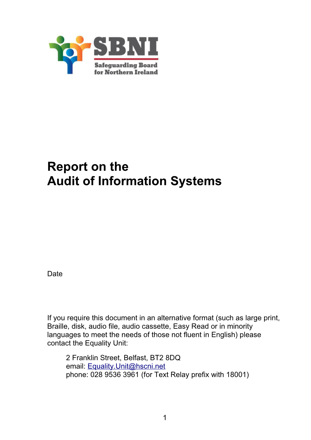 Report on the Audit of Information Systems