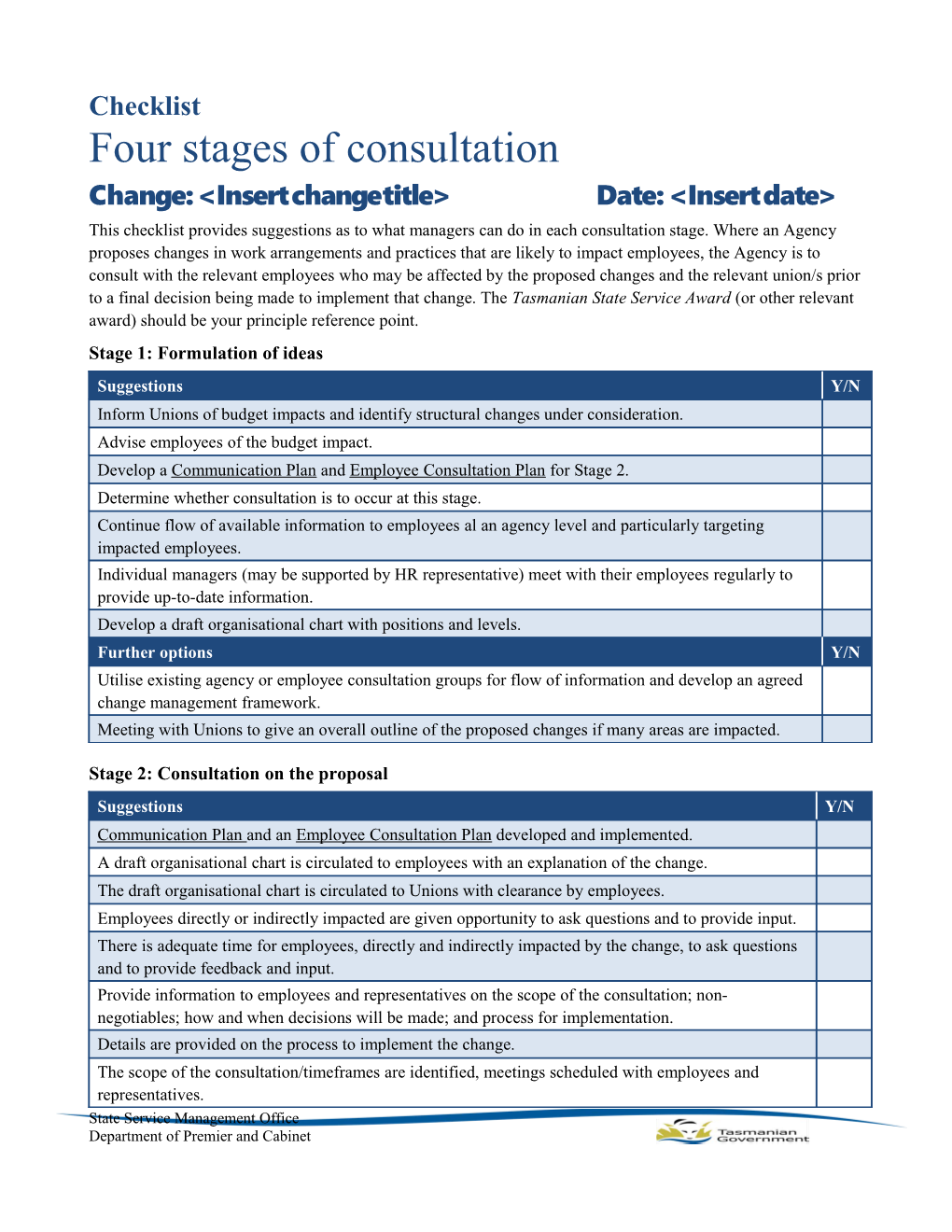 Four Stages of Consultation
