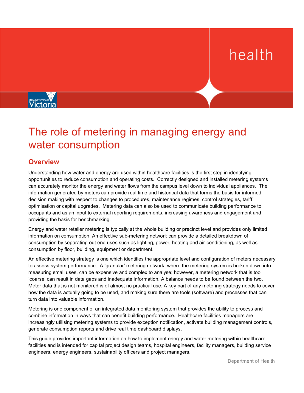 The Role of Metering in Managing Energy and Water Consumption