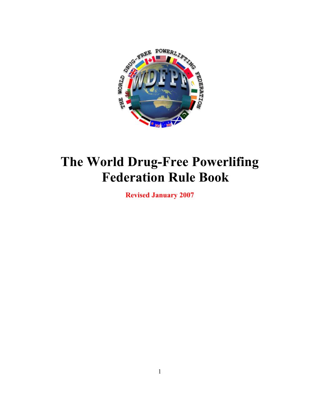 The World Drug-Free Powerlifing Federation Rule Book