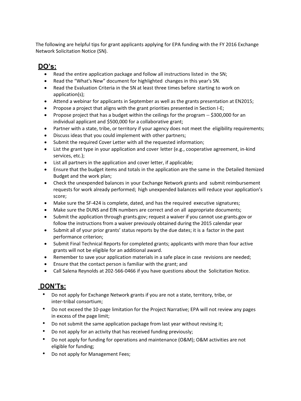 The Following Are Helpful Tips for Grant Applicants Applying for EPA Funding with the FY