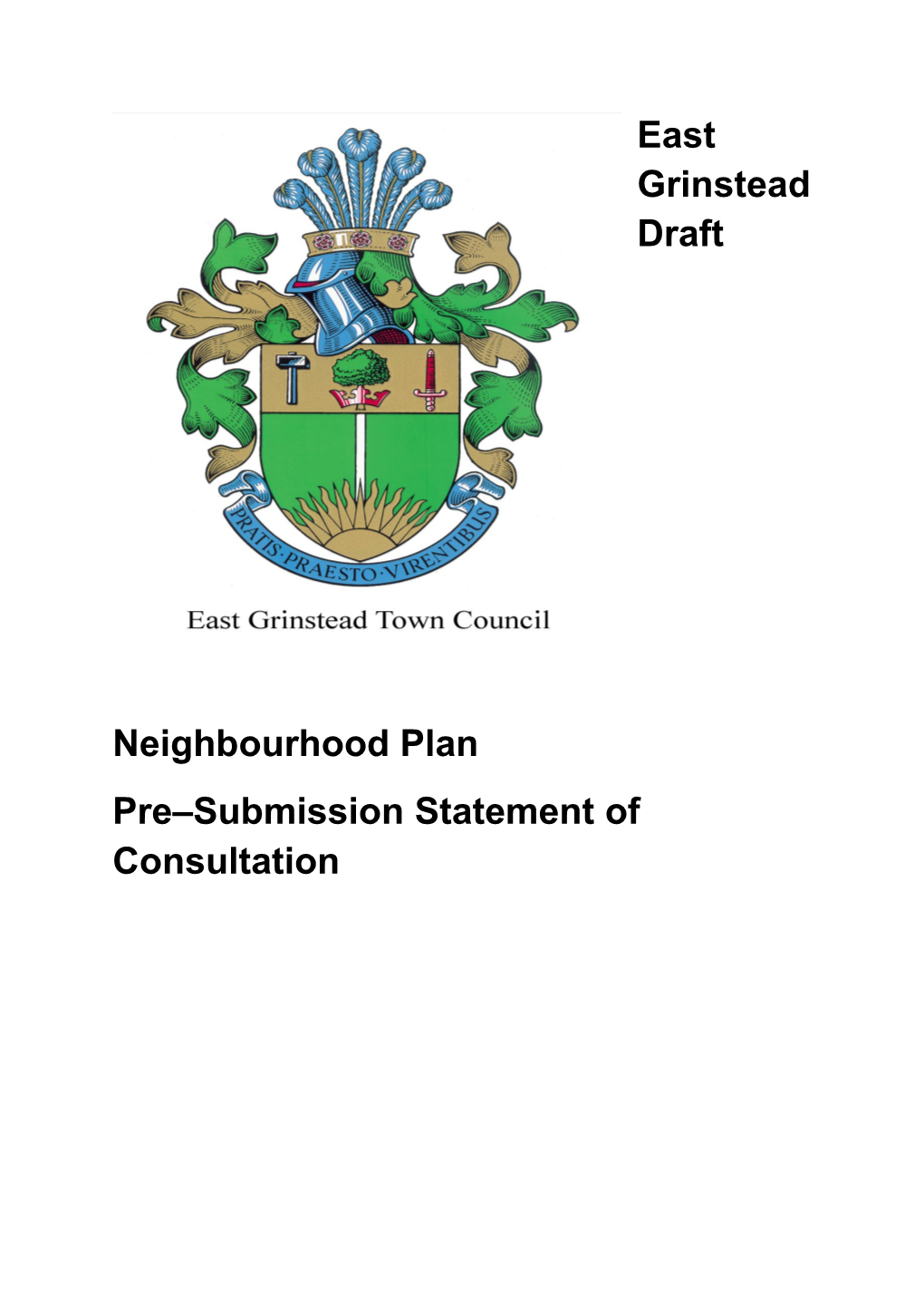 East Grinstead Draft Neighbourhood Plan