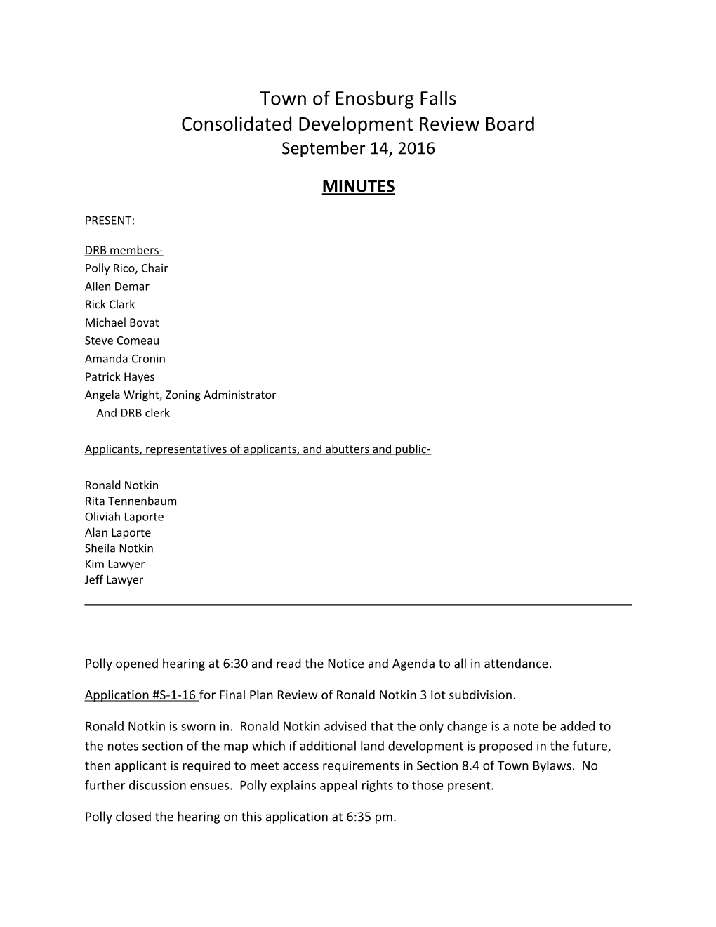 Consolidated Development Review Board