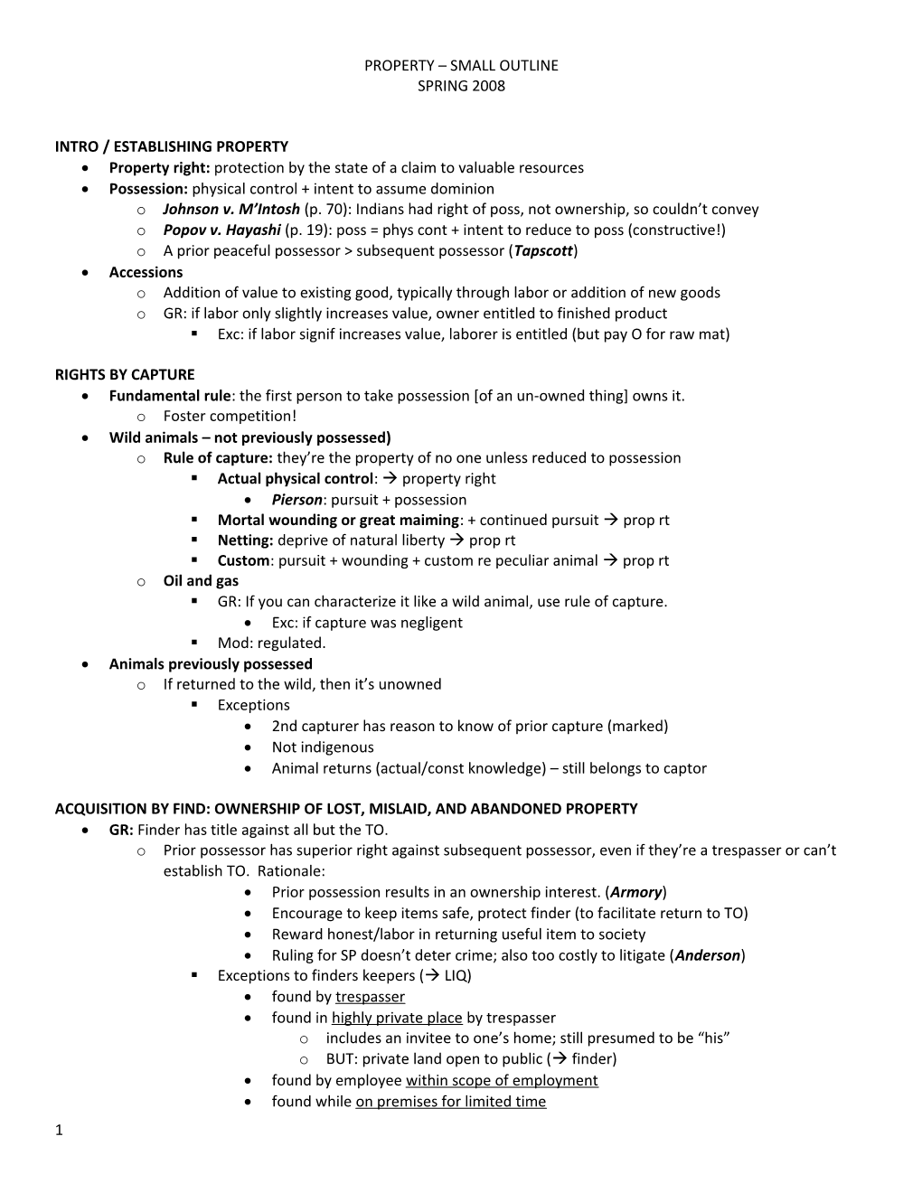 Intro / Establishing Property