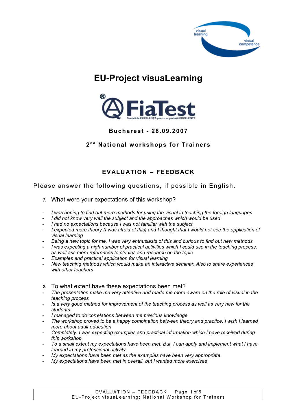EU-Project Visualearning