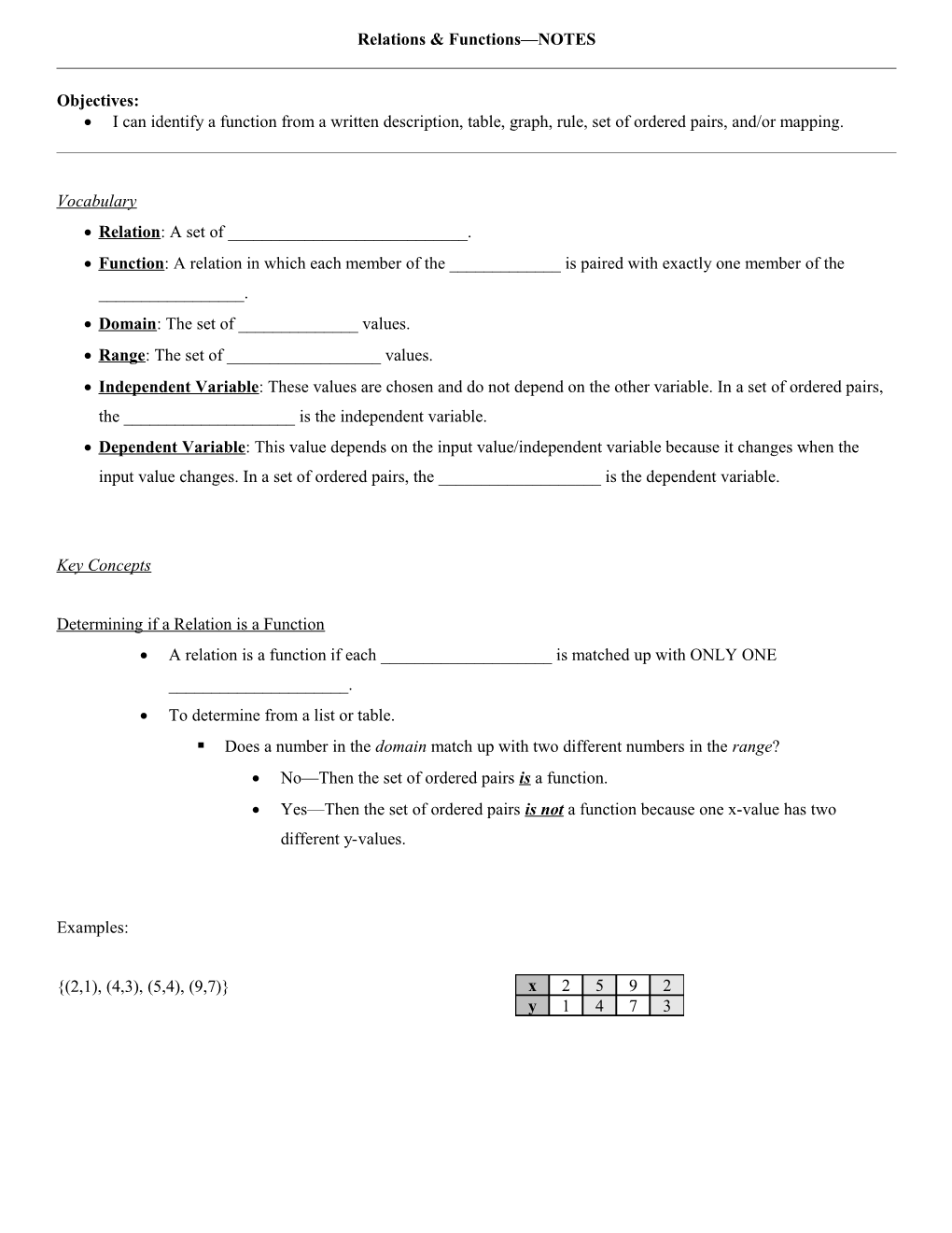 Adding Integers Notes