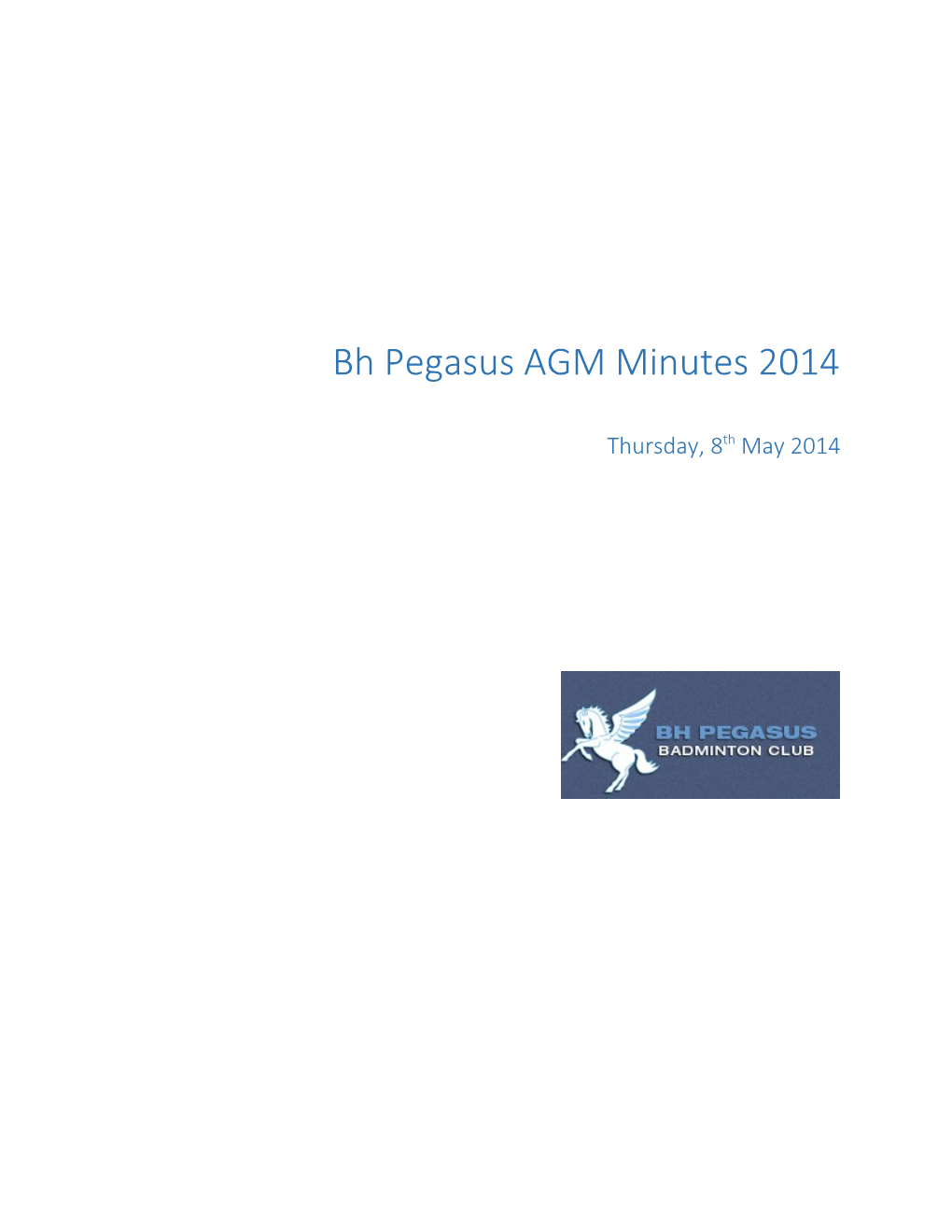 Bh Pegasus AGM Minutes 2014