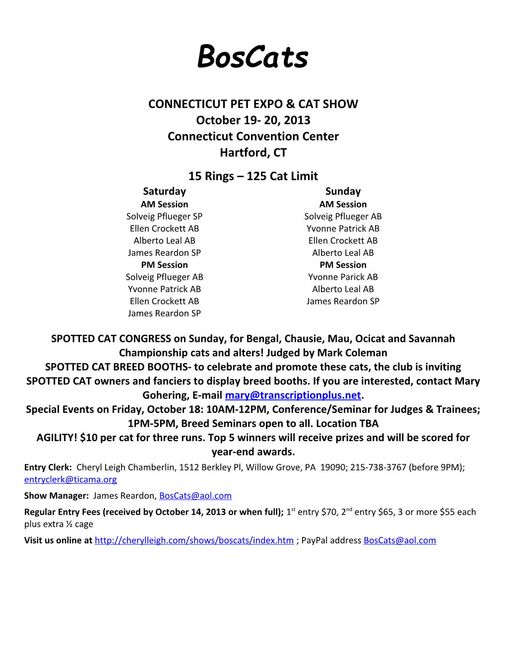 Connecticut Pet Expo & Cat Show