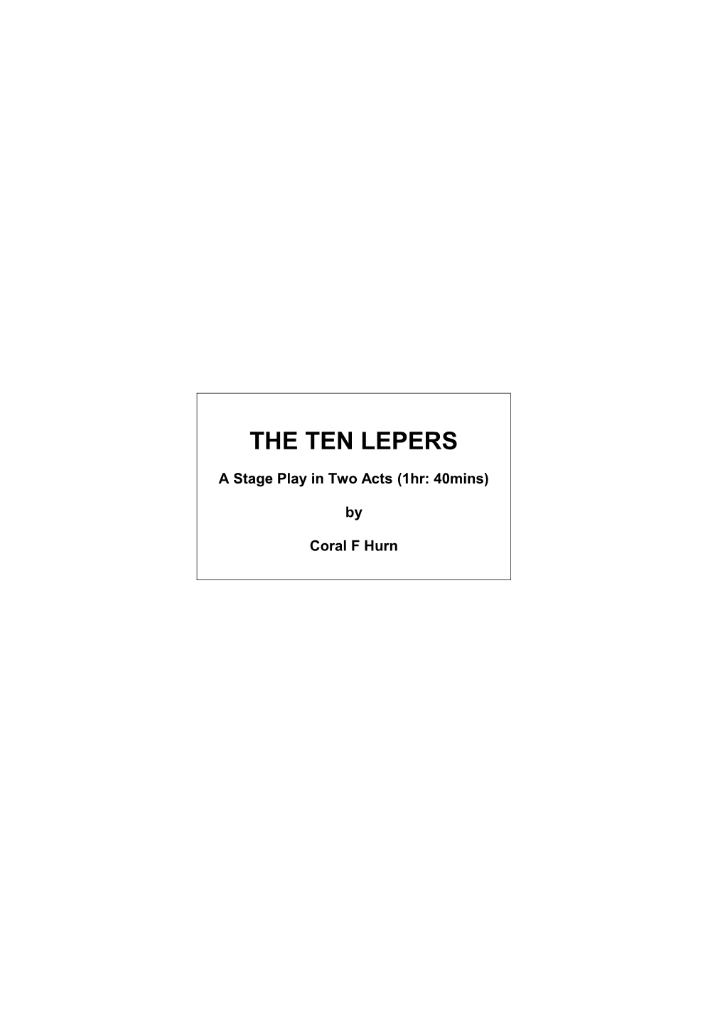 The Ten Lepers