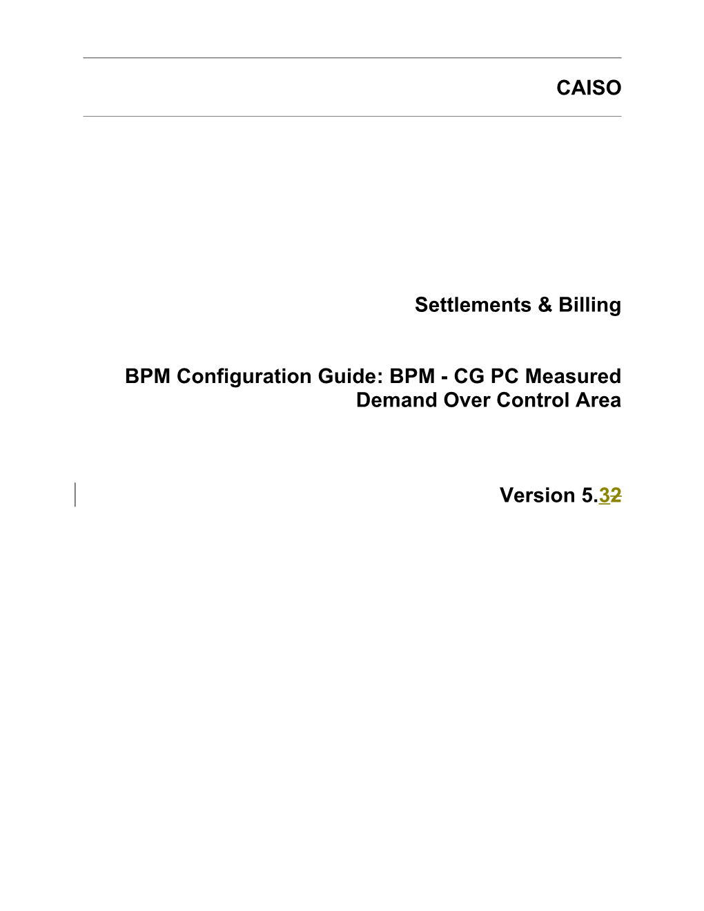 BPM - CG PC Measured Demand Over Control Area