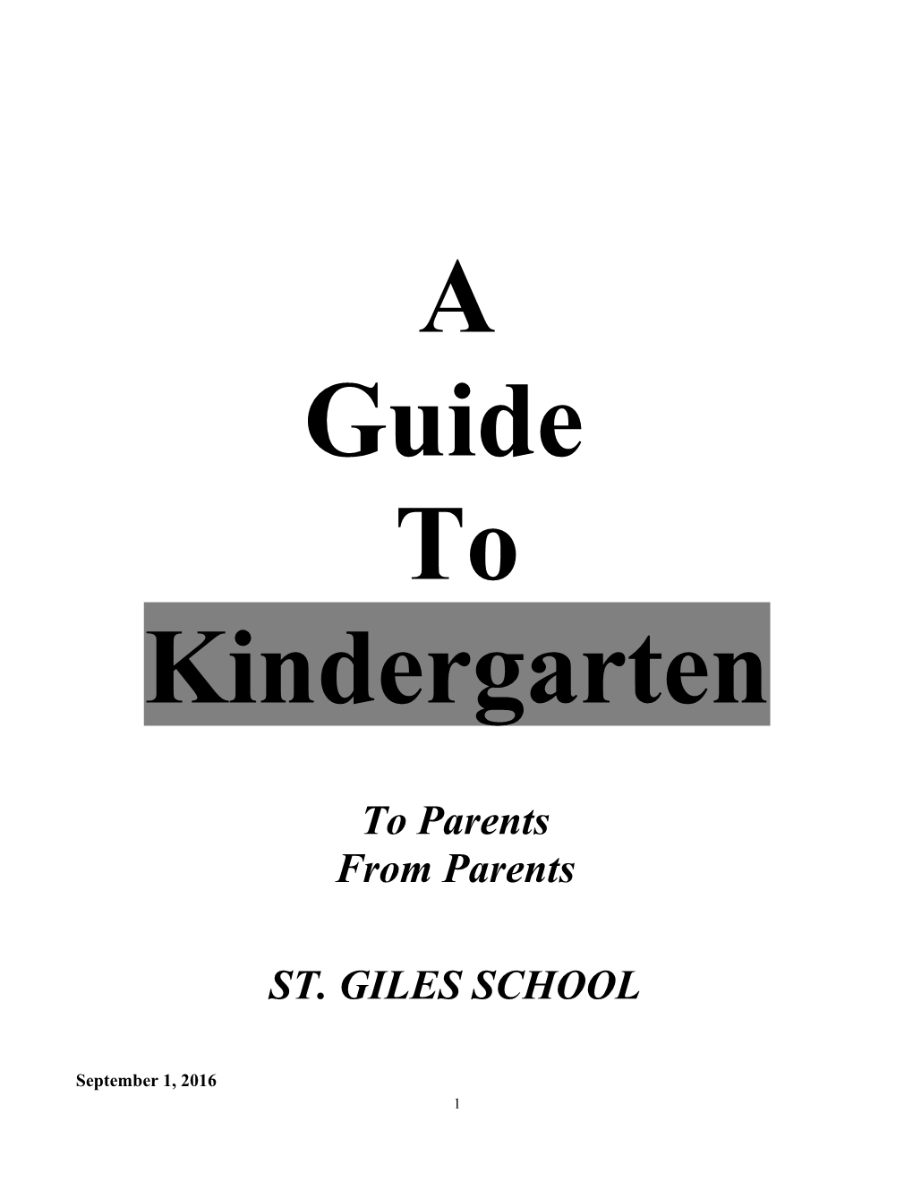 St. Giles School
