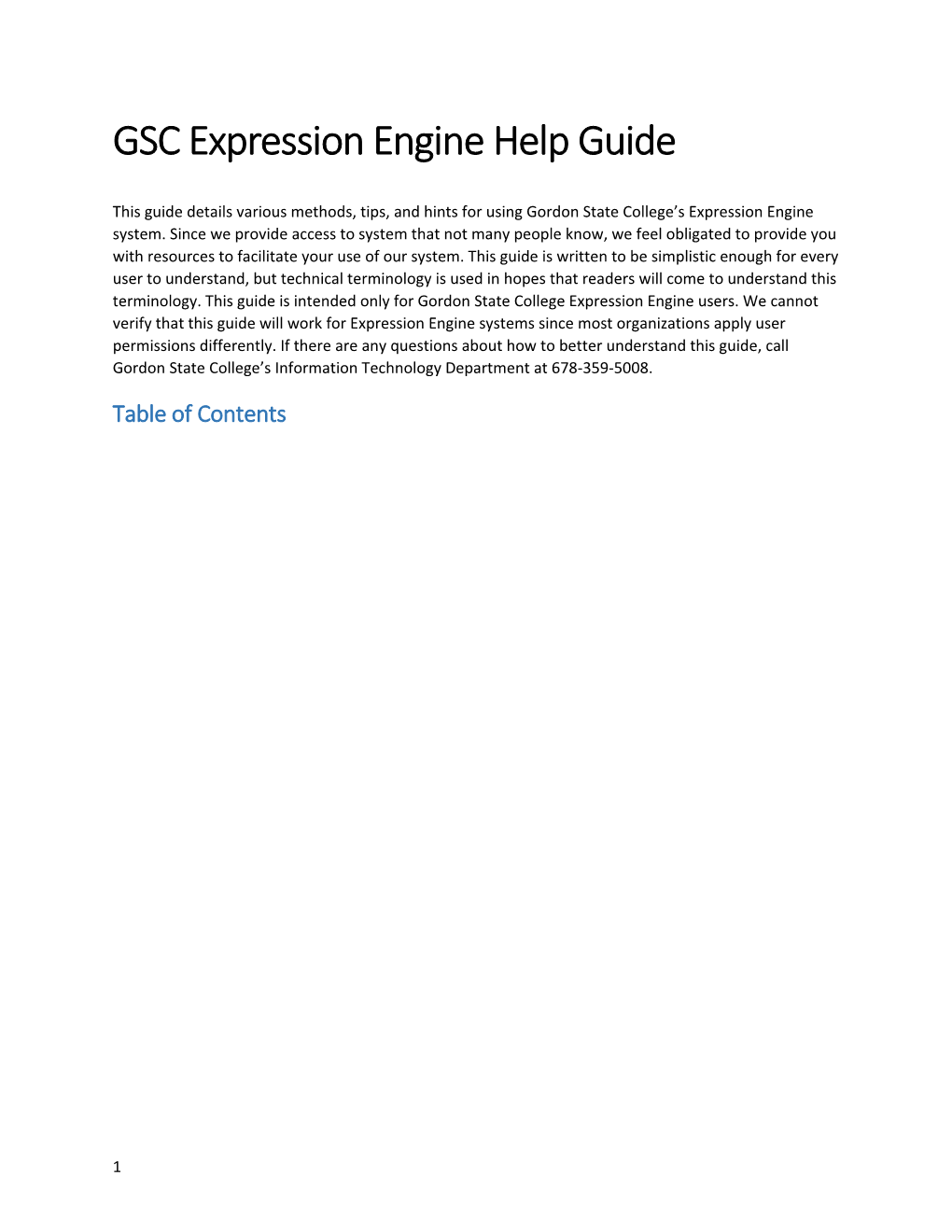 GSC Expression Engine Help Guide