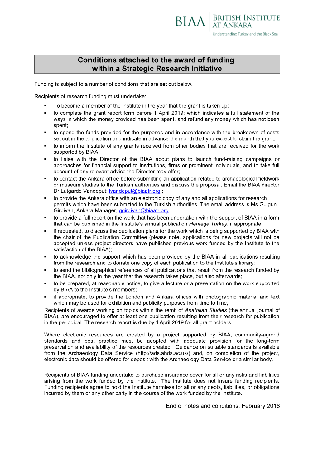 Strategic Research Initiatives: Research Funding Proposal up to 5,000