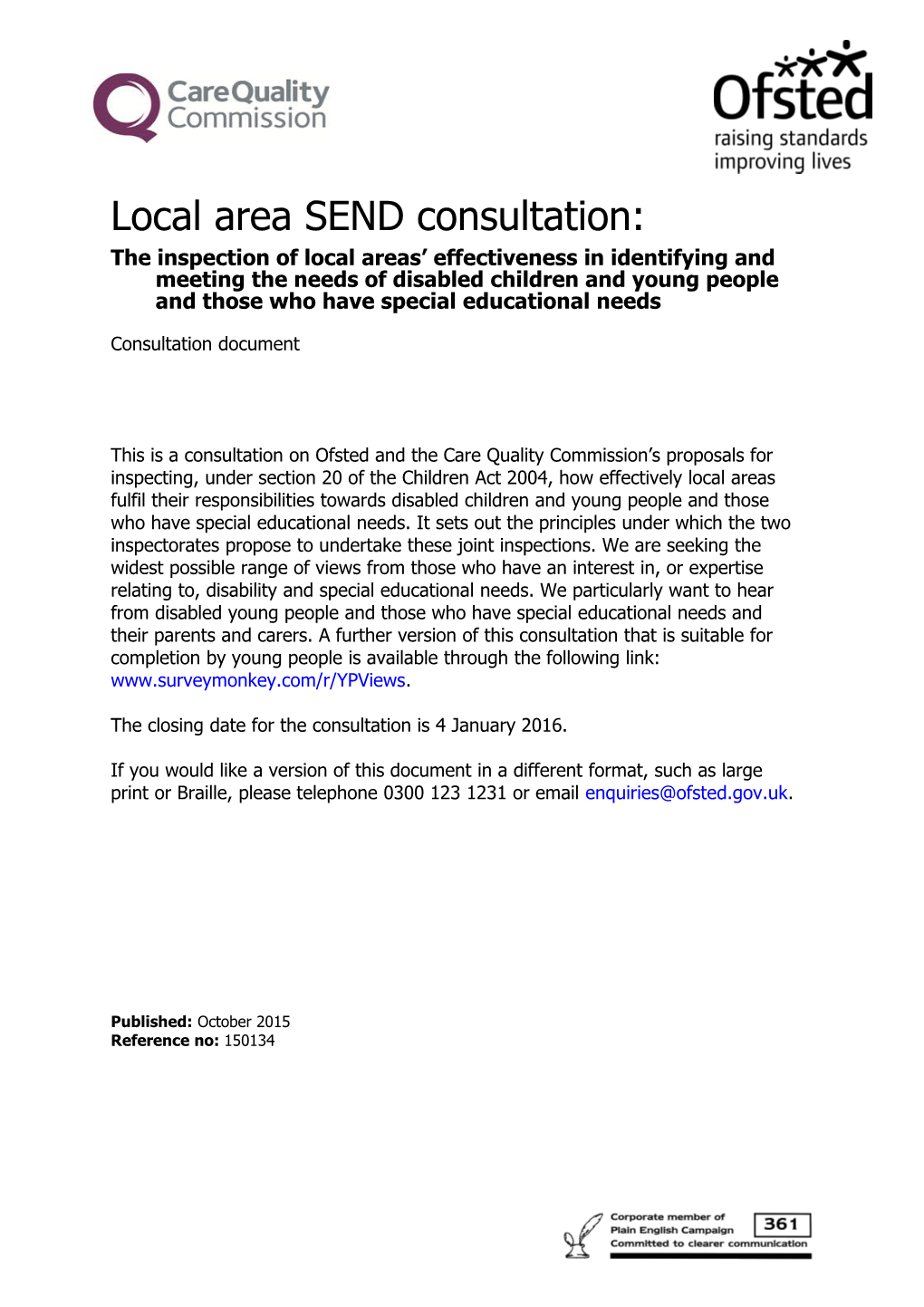 Local Area SEND Consultation