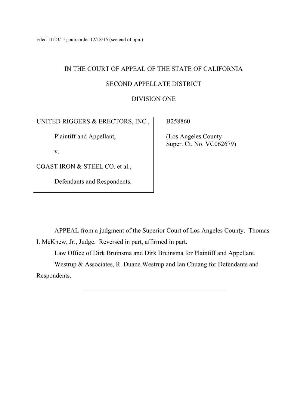 Filed 11/23/15; Pub. Order 12/18/15 (See End of Opn.)