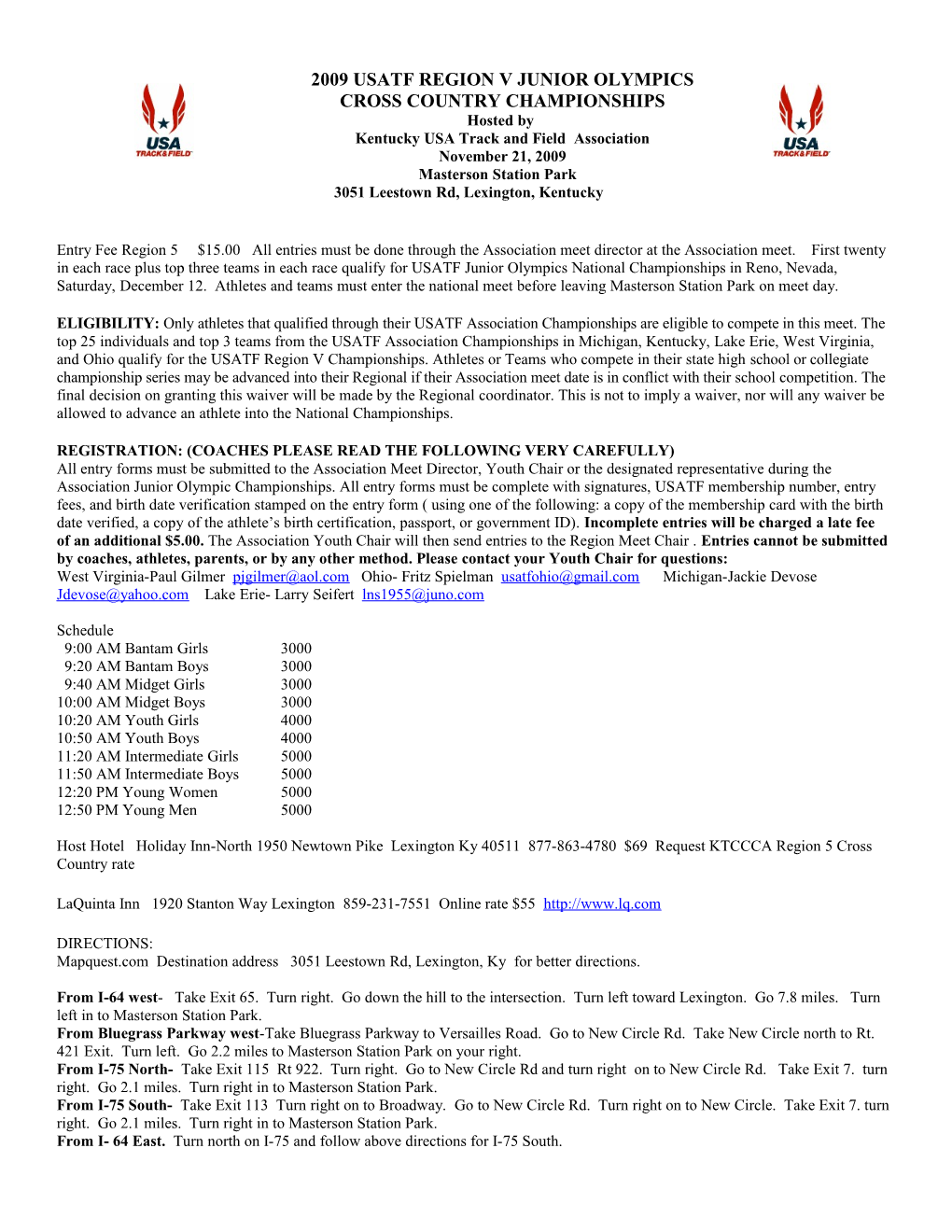 Region 5 USA Track & Field Junior Olympics Cross Country Meet