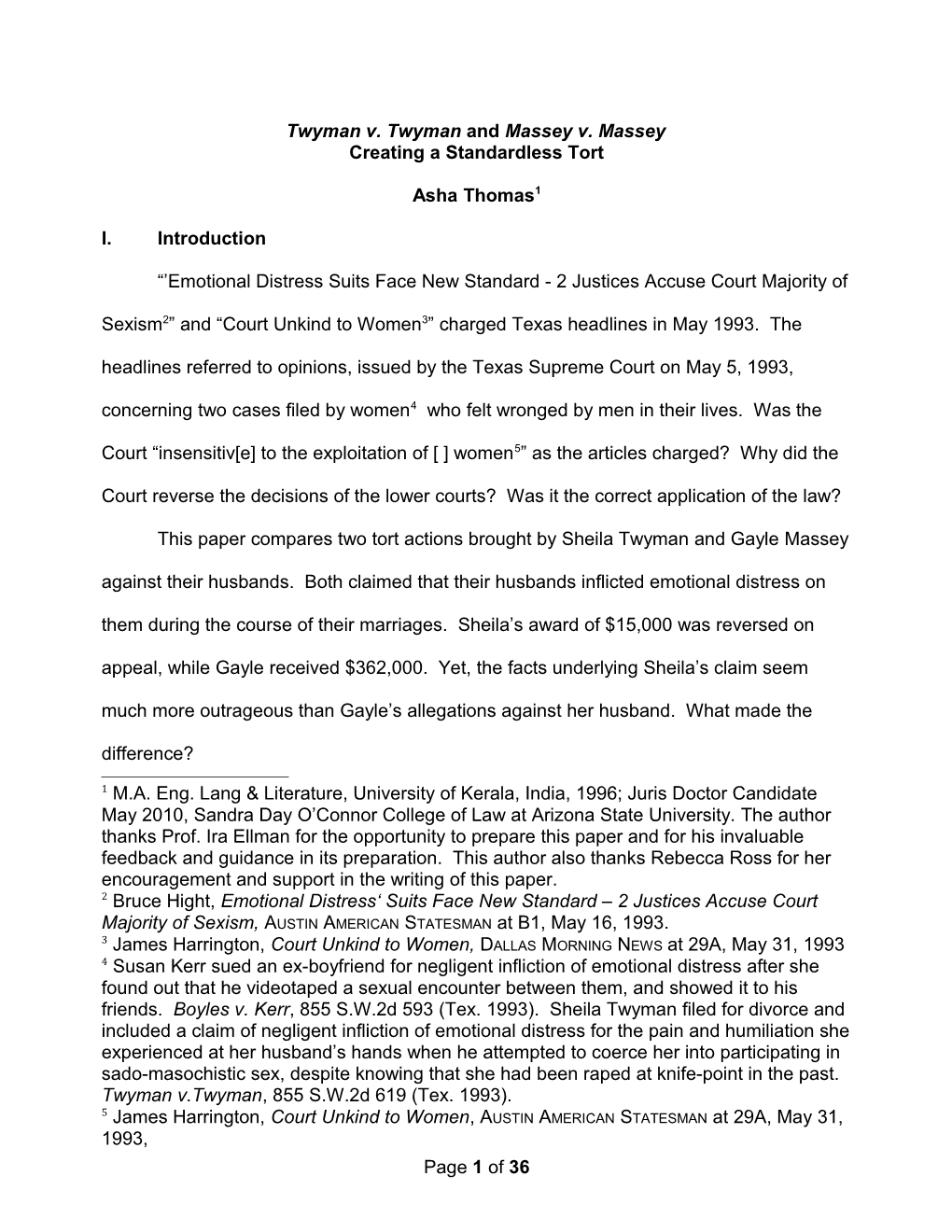 Twyman V. Twymanand Massey V. Massey