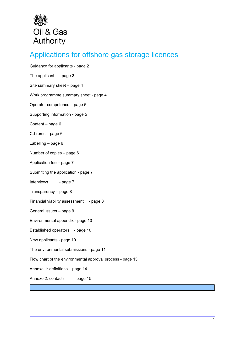 Guidance Notes for Applicants on the Presentation of Information to Support an Application