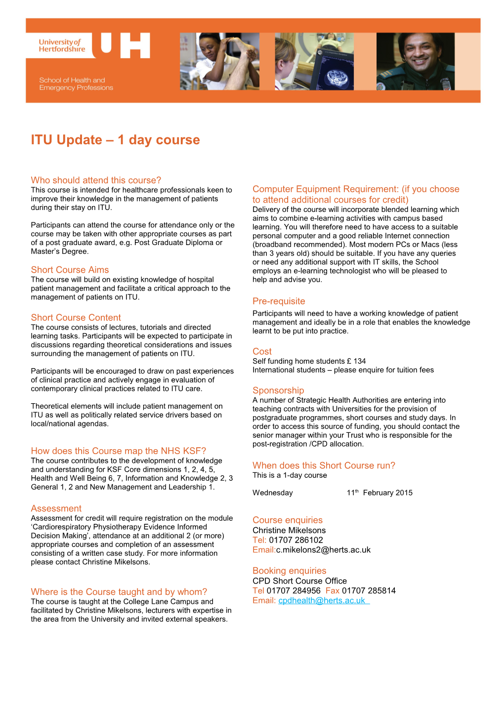 ITU Update 1 Day Course