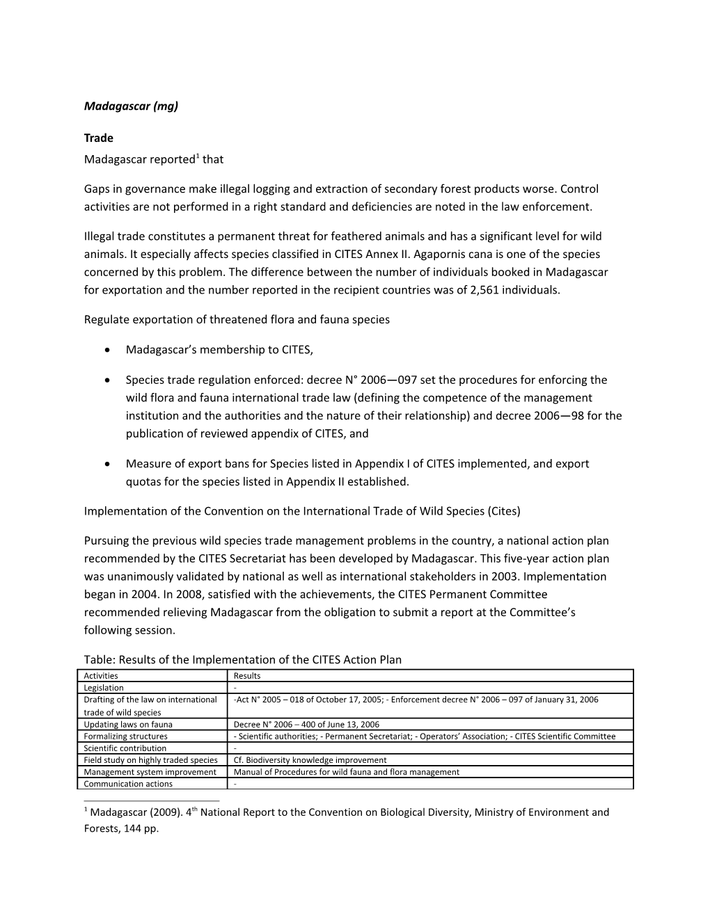 Regulate Exportation of Threatened Flora and Fauna Species