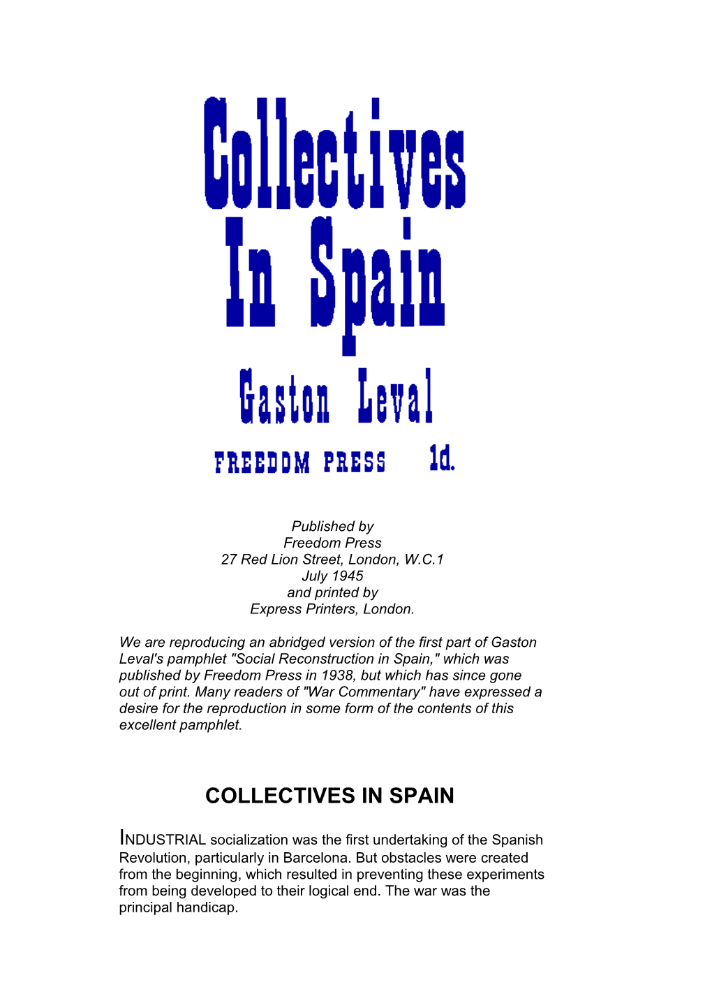 Collectives in Spain