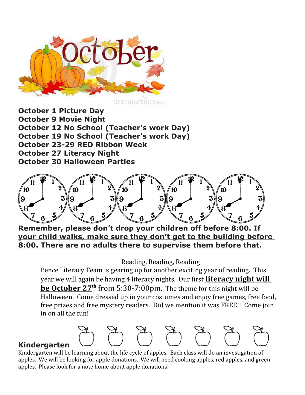 October 12 No School (Teacher S Work Day)