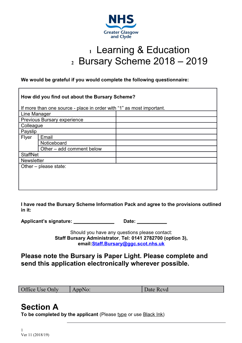 Trust Bursary Scheme