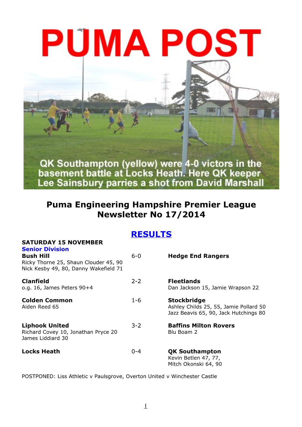 Puma Engineering Hampshire Premier League