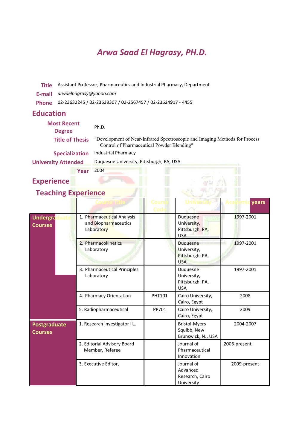 Pharmaceutical Analysis and Biopharmaceutics Laboratory