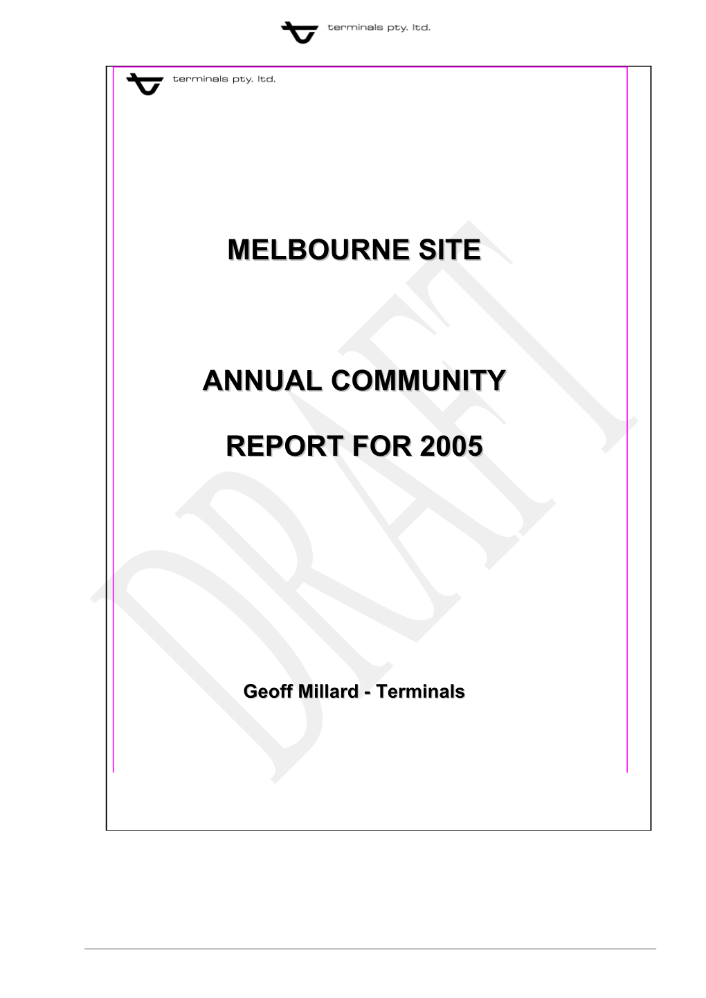 Melbourne 2005 Community Report1