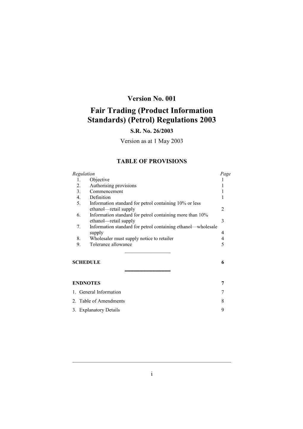 Fair Trading (Product Information Standards) (Petrol) Regulations 2003