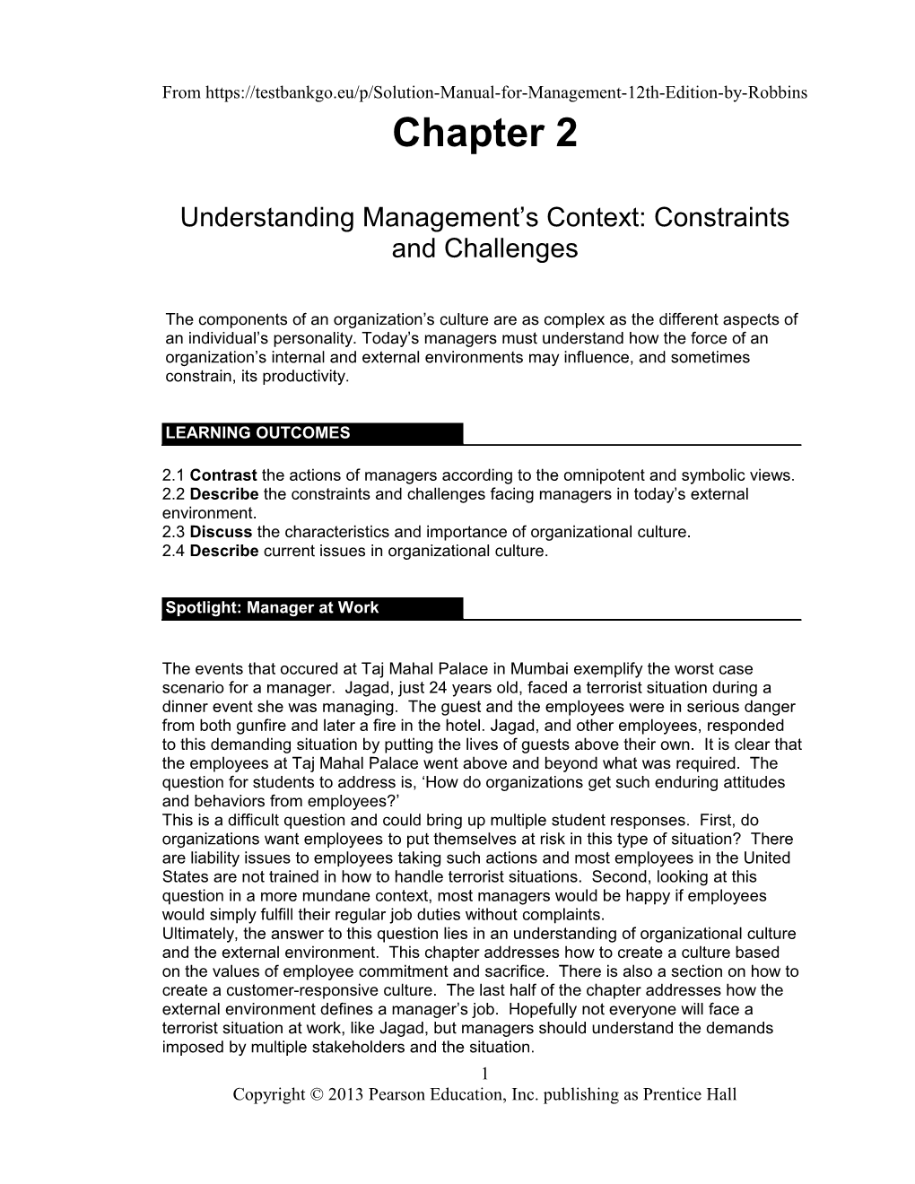 Understanding Management S Context: Constraints and Challenges