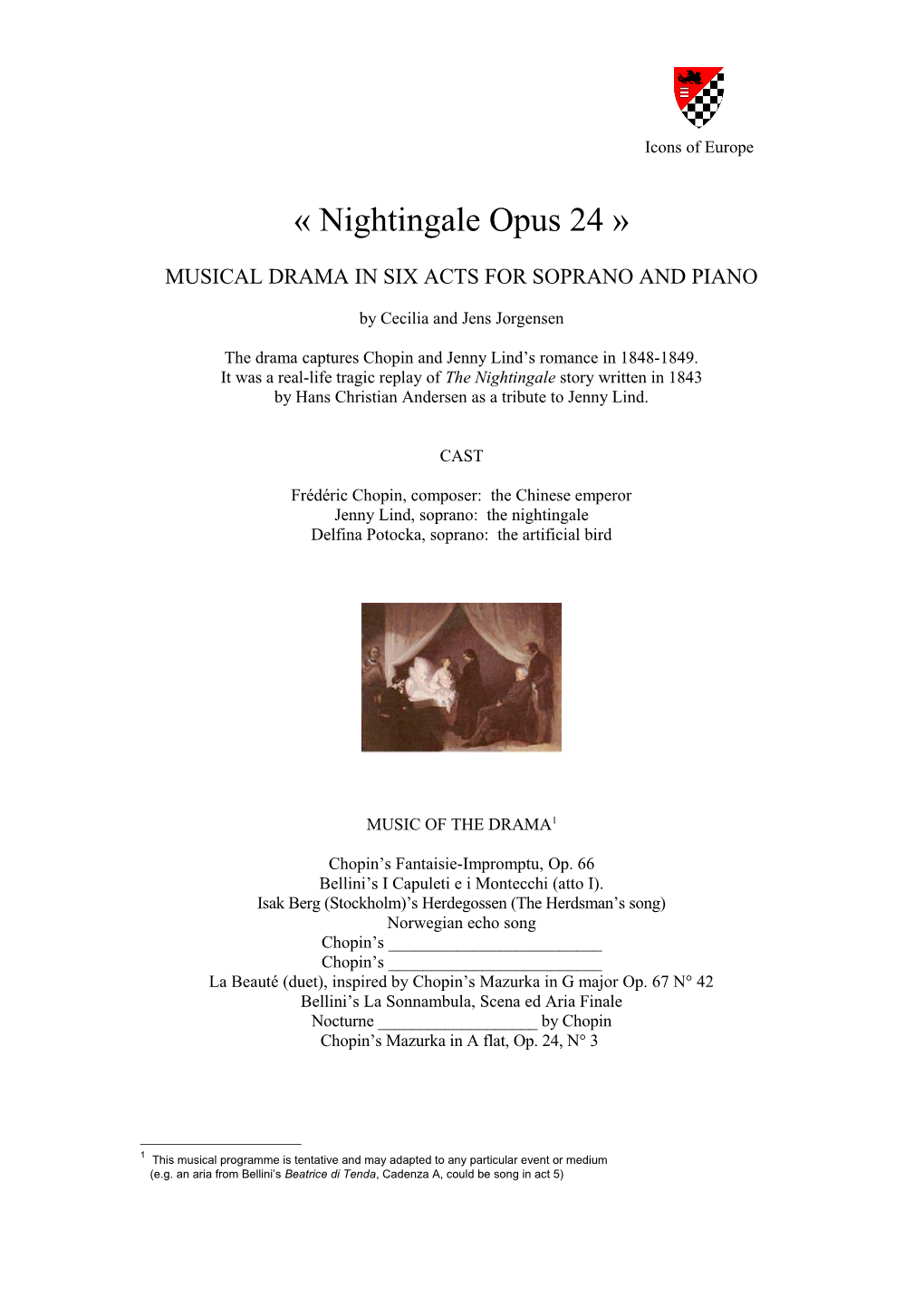 Musical Drama in Six Acts for Soprano and Piano