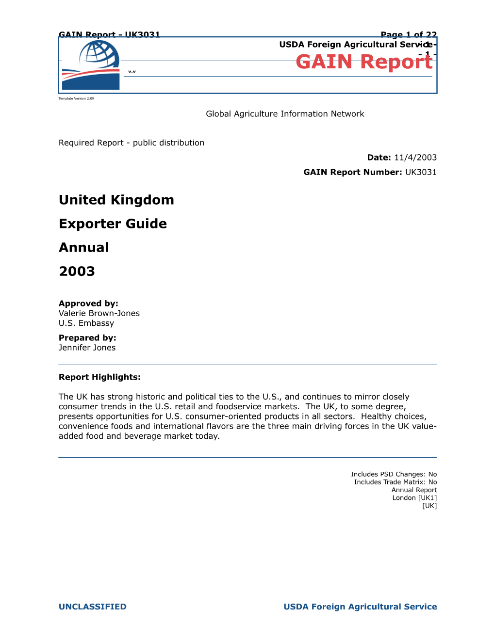 GAIN Report - Uk3031page 1 of 18 - 1 - - 1