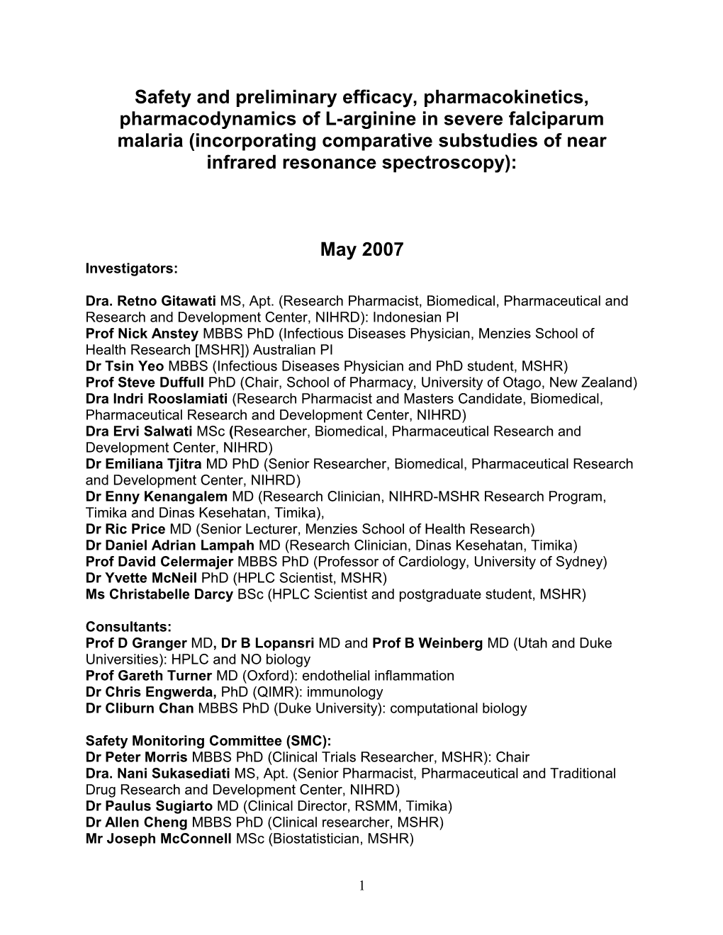 Safety and Preliminary Efficacy, Pharmacokinetics, Pharmacodynamics of L-Arginine in Severe