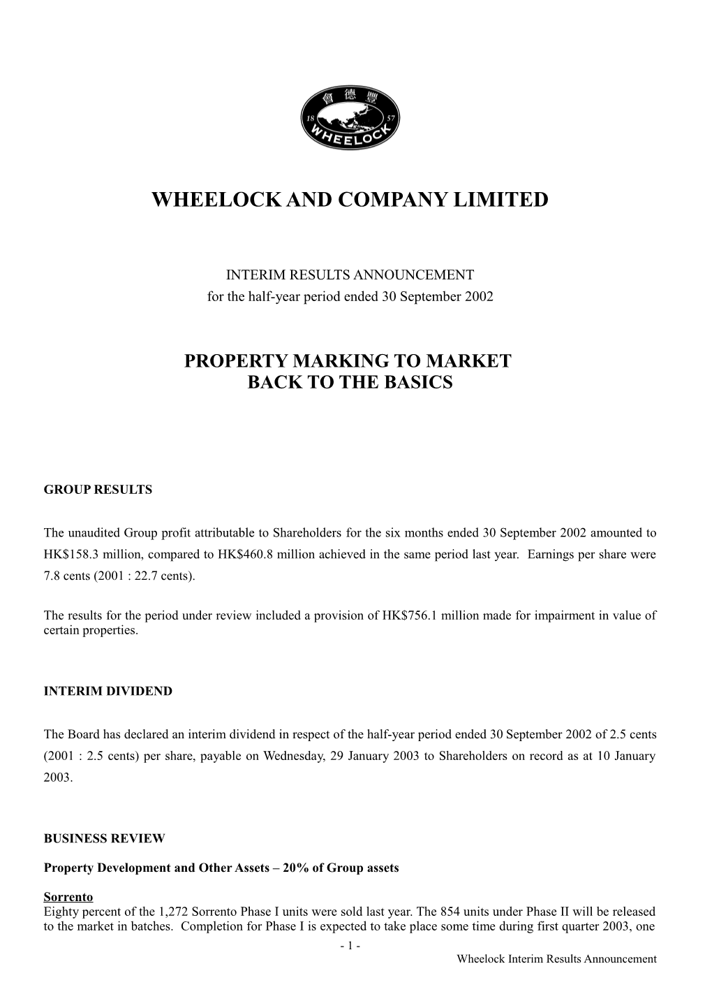 Consolidated Profit and Loss Account