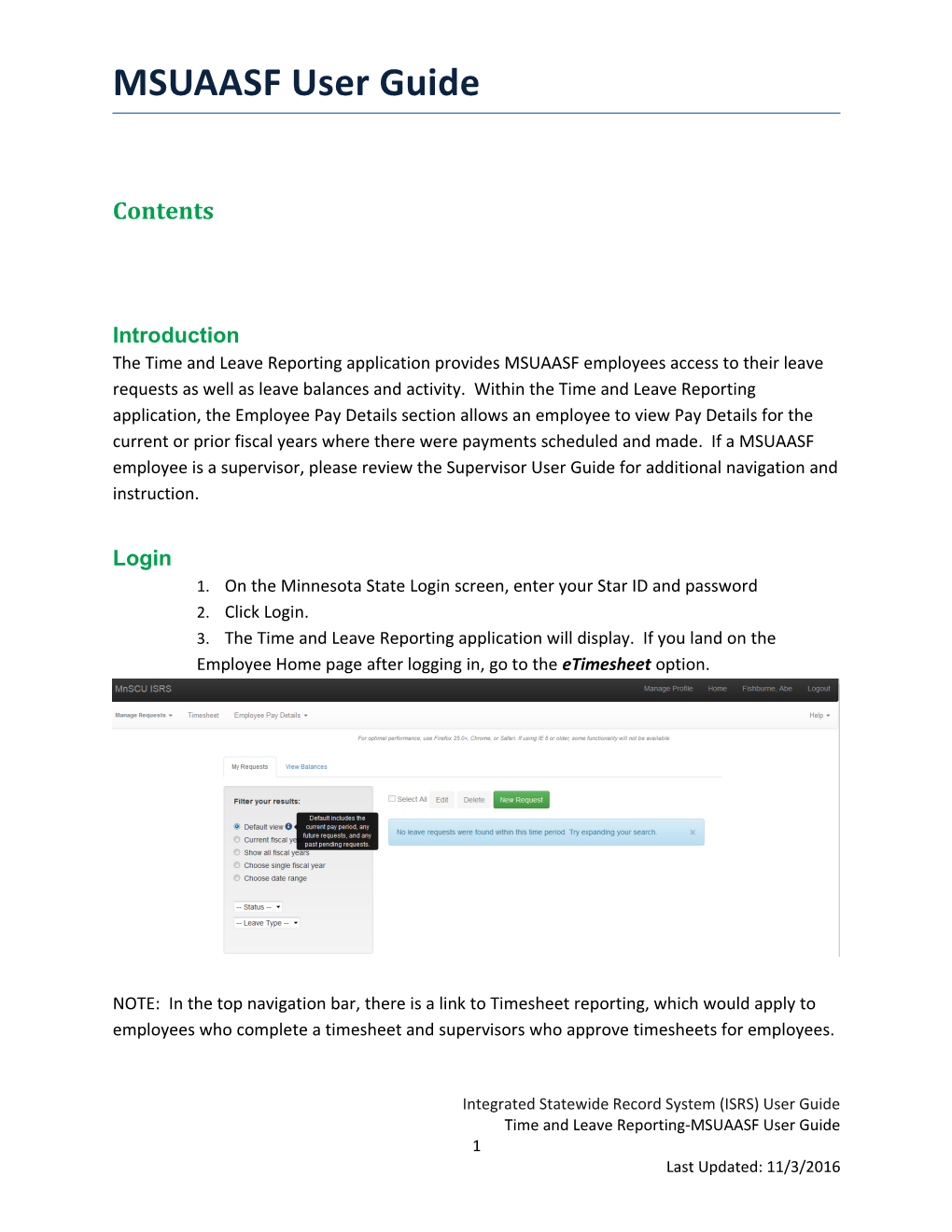 User Guide Documentation Template - Screens