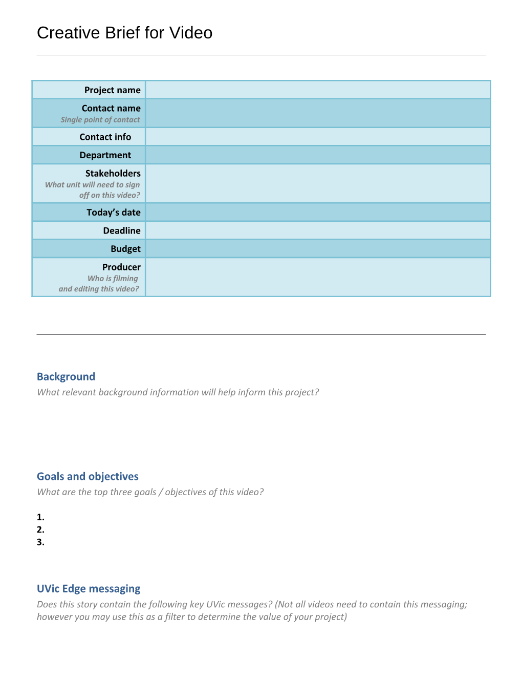 What Relevant Background Information Will Help Inform This Project?