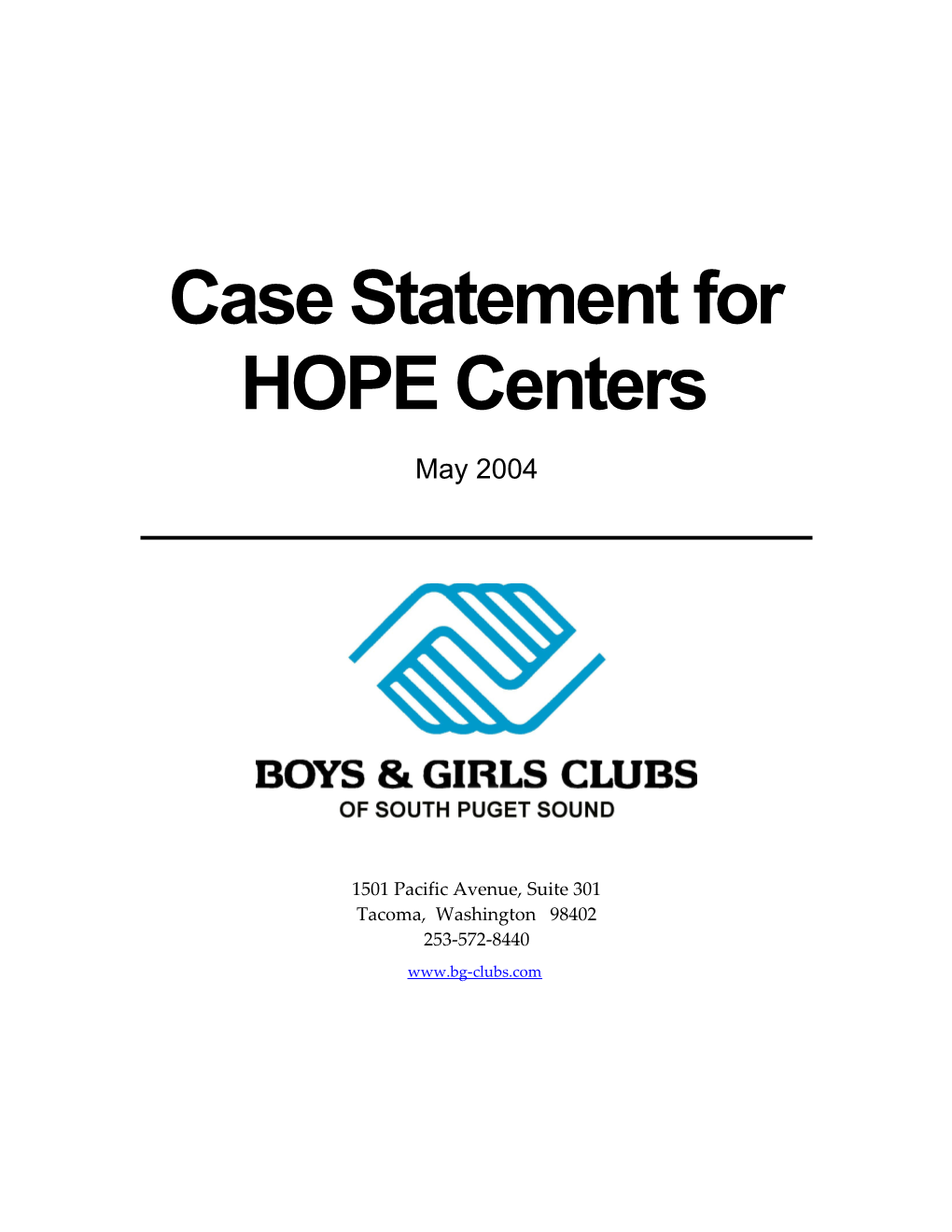 Case Statement for Hope2