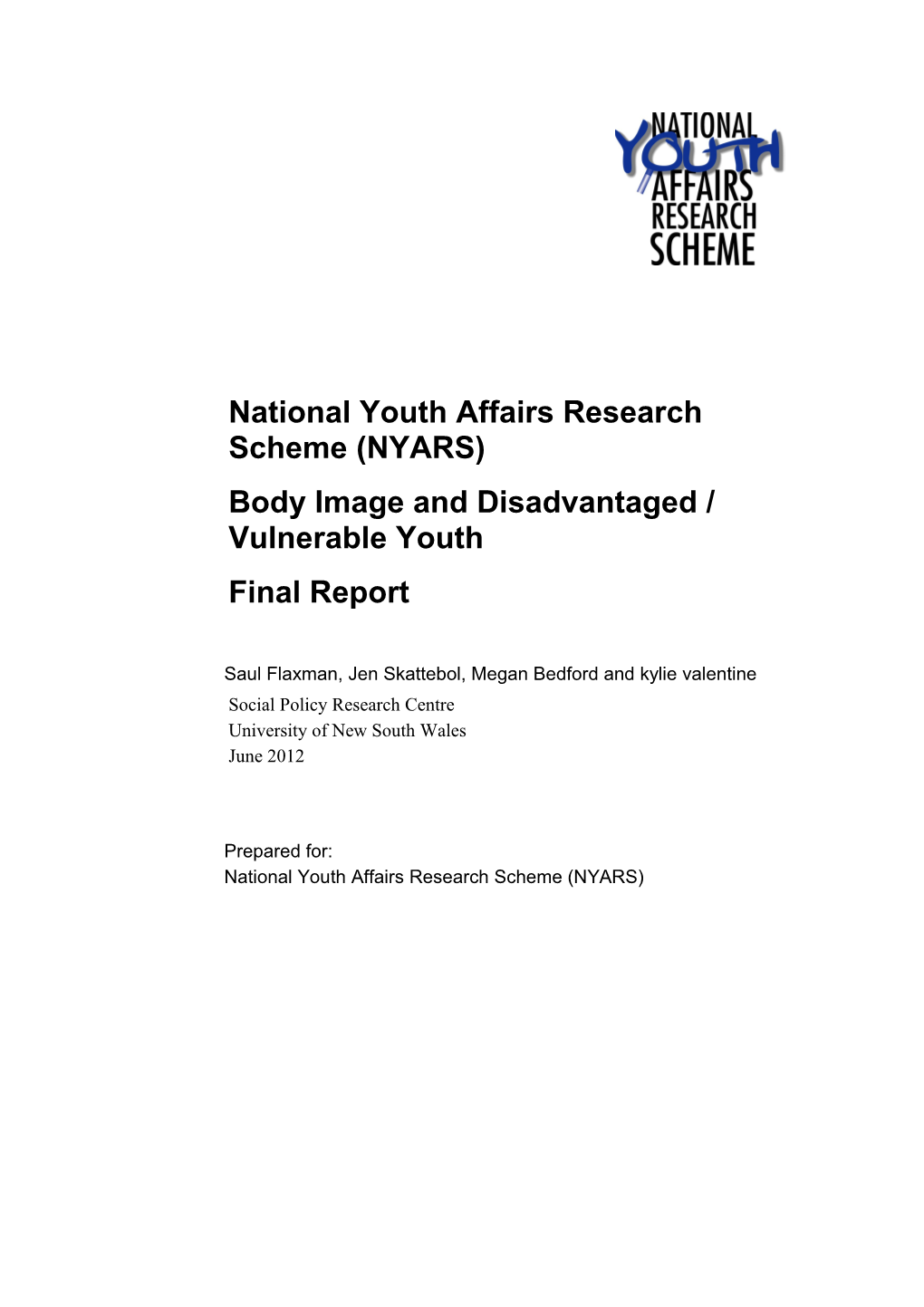 National Youth Affairs Research Scheme (NYARS)