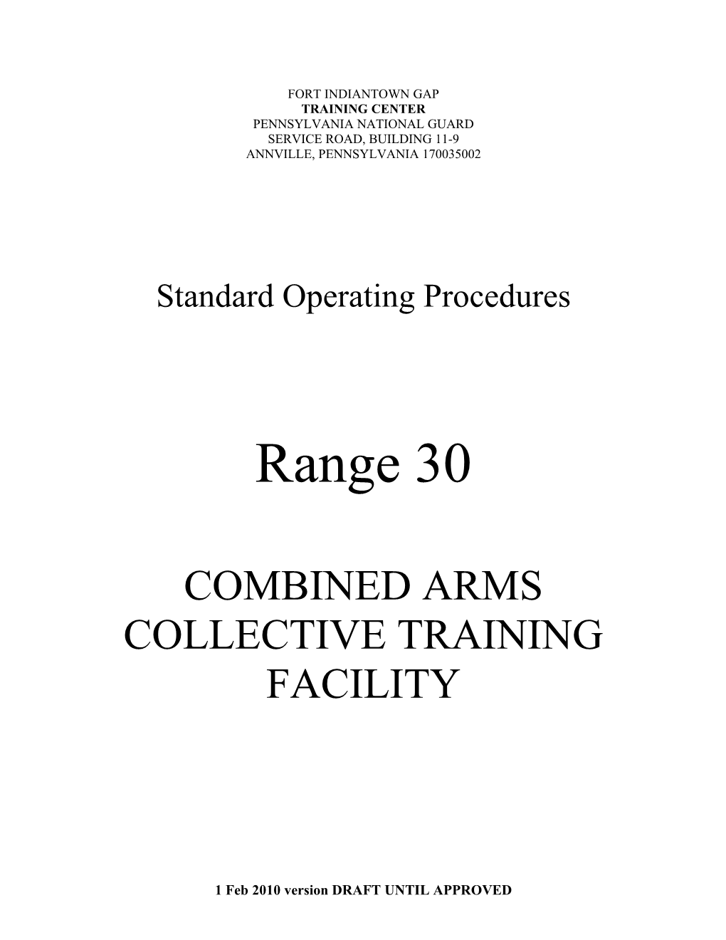 CACTF Standard Operating Procedures