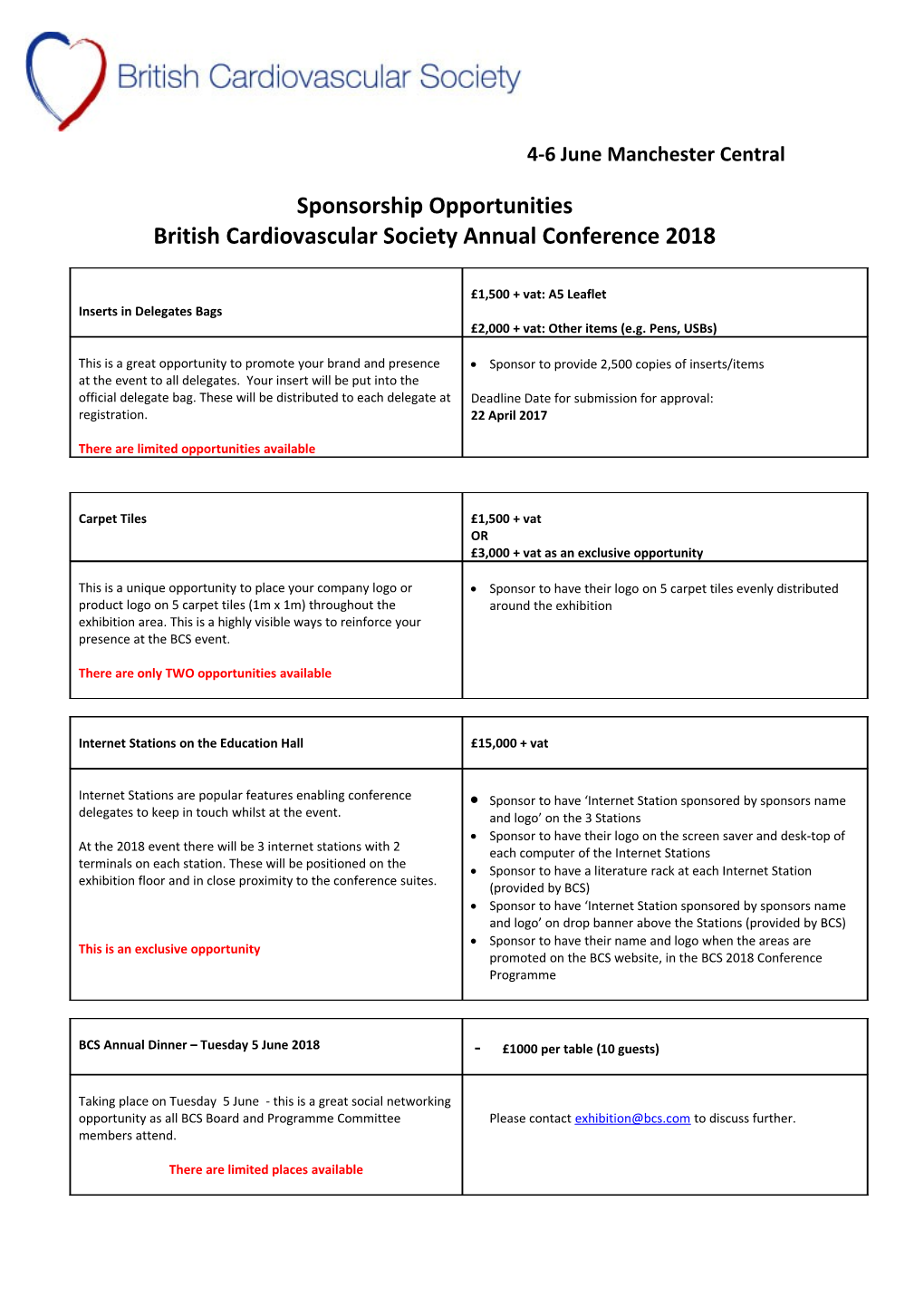 British Cardiovascular Society Annual Conference 2018