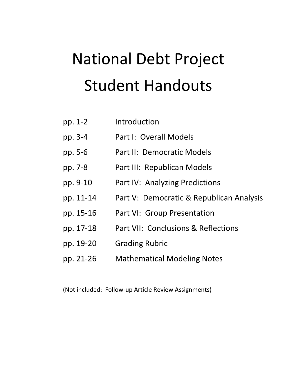 National Debt Project