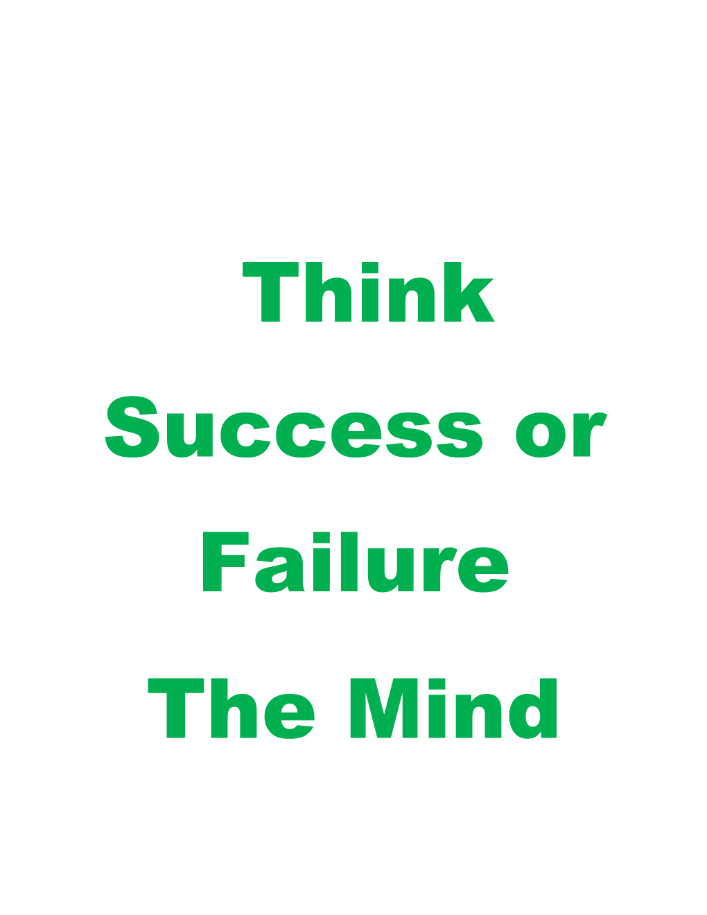 Thinksuccess Or Failure