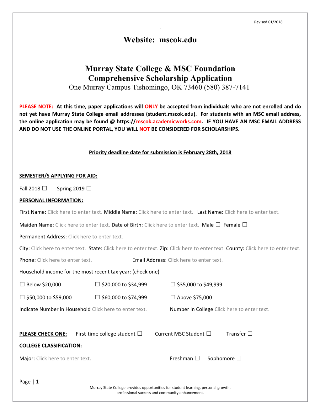 Murray State College & MSC Foundation