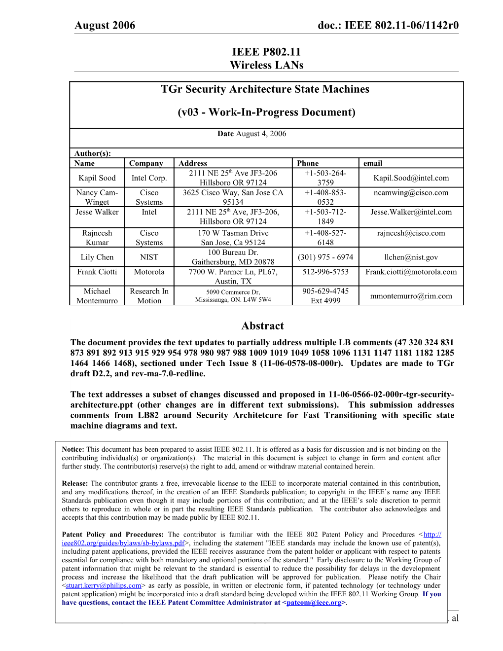 Additional Sections Within Clause 5 to Be Appropriately Updated