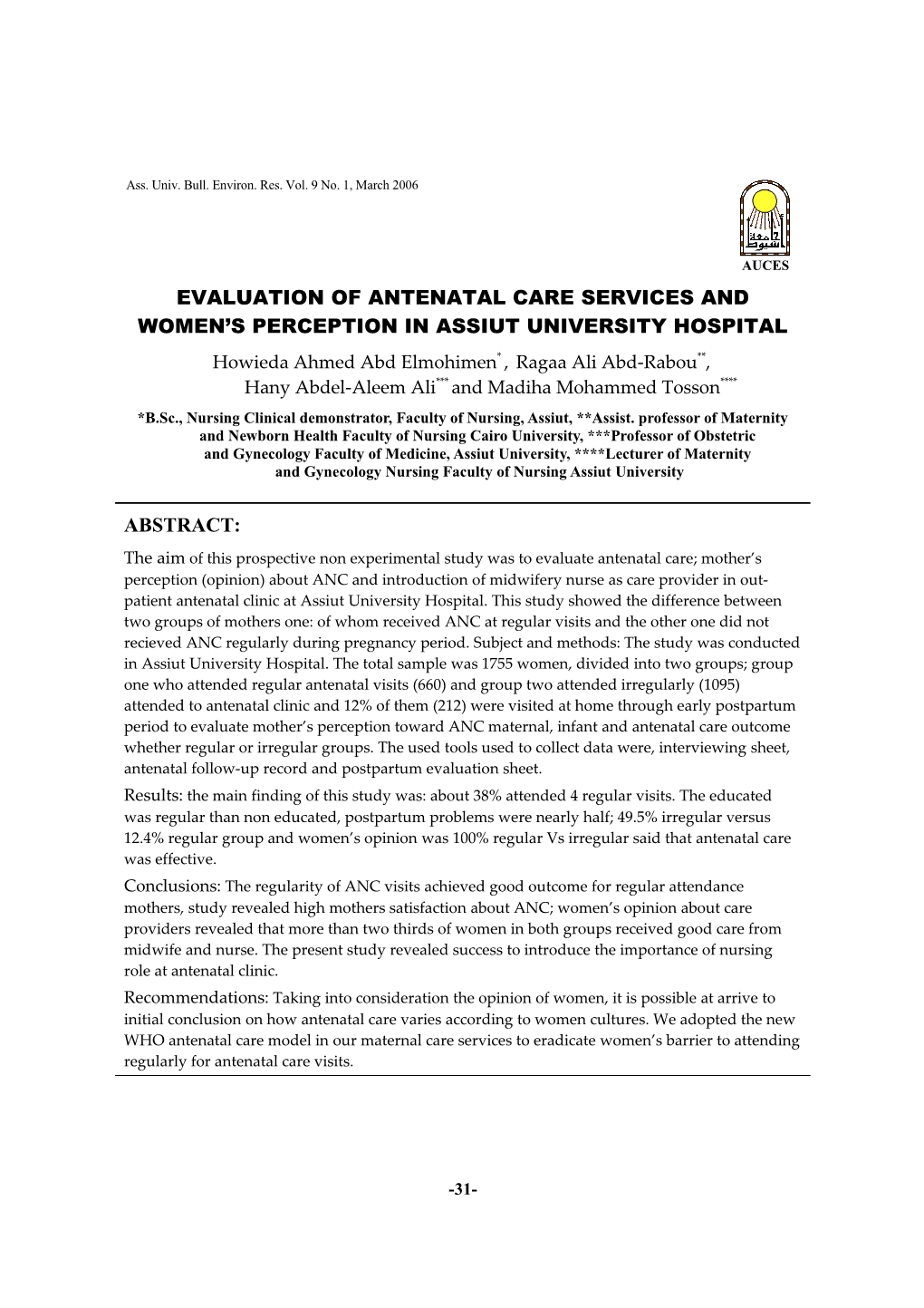 Microflora Inhabiting Raw Sewage, Secondary Effluent