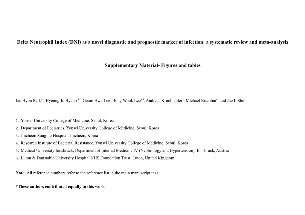 Supplementary Material- Figures and Tables