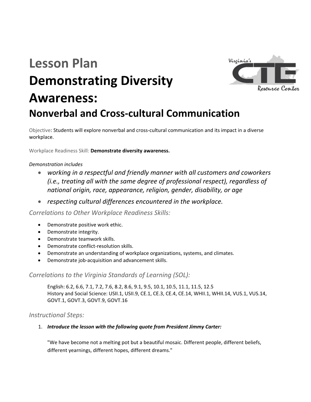 Nonverbal and Cross-Cultural Communication