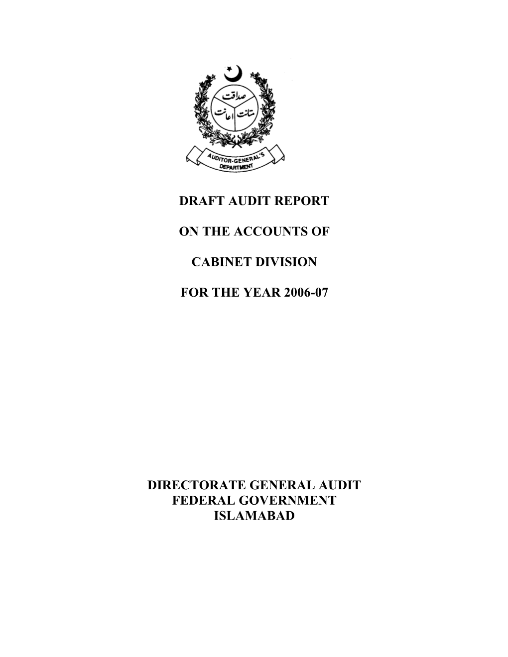 Draft Audit Report